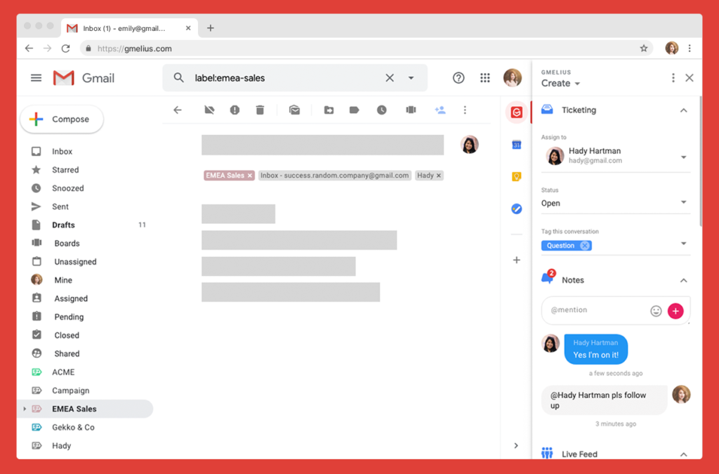 Gmelius transforms your Gmail inbox into your team’s workspace | Swiss ...